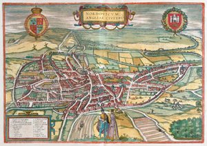 Norwich - Iso-Britannia (kaiverrus tekijältä Franz Hogenberg