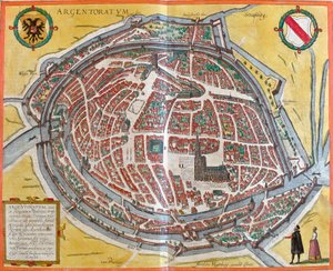 Plan de Strasbourg (Argentoratum), Ranska (etsaus tekijältä Franz Hogenberg