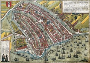 Amsterdamin suunnitelma (Amstelredamum), Alankomaat tekijältä Franz Hogenberg
