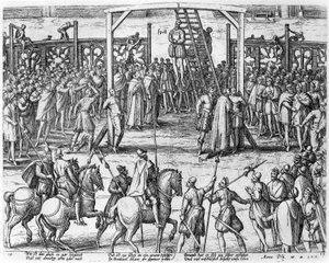 Roikkumisen kohtauksia Flanderissa, 1570 tekijältä Franz Hogenberg