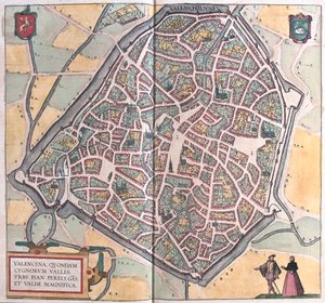 Valenciennes, Ranska (kaiverrus tekijältä Franz Hogenberg