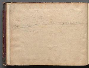 Albumi näkymistä Roomaan ja ympäristöön, Maisematutkimukset, sivu 03b: Roman Panoramic Landscape tekijältä Franz Johann Heinrich Nadorp