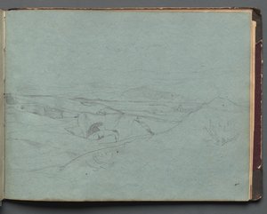 Albumi näkymistä Roomaan ja ympäristöön, Maisematutkimukset, sivu 52a: Roman Landscape. tekijältä Franz Johann Heinrich Nadorp