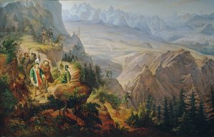 Keisari Maximilian I (?) metsästämässä metsäkurkkua tekijältä Franz Krammer