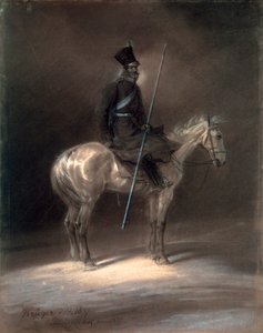 Kasakka hevosen selässä, 1837. tekijältä Franz Krüger