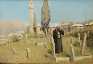 Franz Leo Ruben, Rukouksessa hautausmaalla ennen moskeijaa.