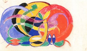Abstrakti koostumus tekijältä Franz Marc