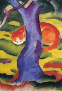 Kissa puun takana, 50x70 cm tekijältä Franz Marc