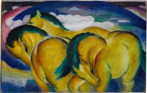 Pienet keltaiset hevoset tekijältä Franz Marc