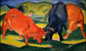 Taistelulehmät, 1911. tekijältä Franz Marc