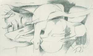 Franz Marc - Luonnoskirja kentältä - Sheet 04 tekijältä Franz Marc