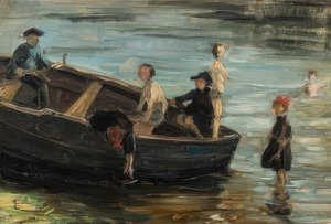 Lapset veneessä. 1903 tekijältä Franz Marc