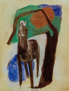 Klagendes Pferd tekijältä Franz Marc