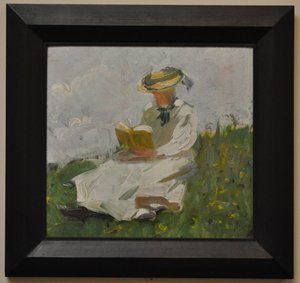 Lukeva nainen vihreässä tekijältä Franz Marc