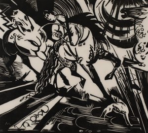 Ratsastuskoulu tekijältä Franz Marc
