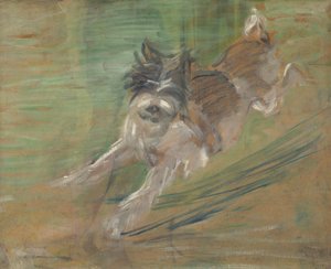 Hyppäävä koira "Schlick" tekijältä Franz Marc