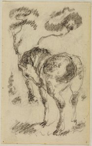 Pysyvä hevonen puiden kanssa tekijältä Franz Marc