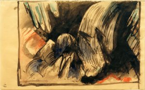 Wasserfall im Gebirge tekijältä Franz Marc