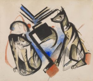Kaksi susia. 1913 tekijältä Franz Marc