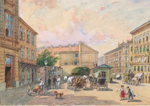Burggassen-linja Wienissä (Kaiserstraßen ja Burggassen kulma)