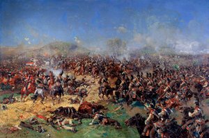 Borodinon taistelu 26. elokuuta 1812. Ranskan kolmas hyökkäys 1913.