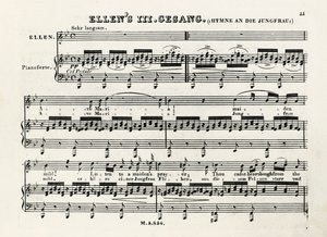 Franz Schubertin (1797-1828) Ave Marian ensimmäiset muistiinpanot tekijältä Franz Schubert
