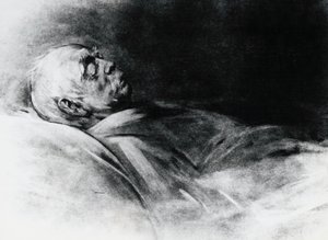 Otto von Bismarck (1815-1898) kuolinvuoteellaan tekijältä Franz Seraph von Lenbach
