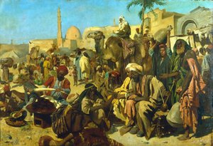 "Kairon markkinat", 1800-luvun lopulla tekijältä Franz Theodor Wurbel