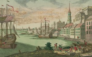 Satama Bostonissa, Massachusettsissa, n. 1770-80