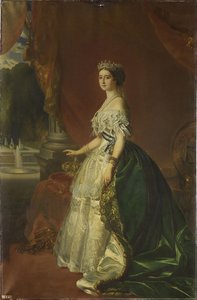 Ranskan keisarinna Eugénie de Montijon muotokuva 1826-1920, 1853 tekijältä Franz Xaver Winterhalter