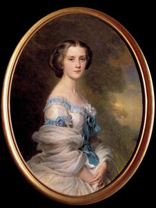 Louise Sophie Melanie Renouard de Bussieren muotokuva, kreivitär Edmond de Pourtales (1836-1914) Xaver Winterhalterin (1806-1873) maalaus 1857 Yksityinen kokoelma tekijältä Franz Xaver Winterhalter