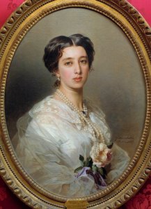 Xaver Winterhalterin (1806-1873) prinsessa Gagarin Stourzan maalaus 1857 Firenzen taidemuseo tekijältä Franz Xaver Winterhalter