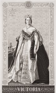 Kuningatar Victoria (1819-1901) Englannin ja Skotlannin historian kuvituksista, osa II tekijältä Franz Xaver Winterhalter