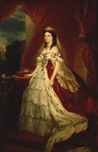 Saksi-Weimar-Eisenachin prinsessa Augusta 1811-1890, Preussin kuningatar, noin 1859. tekijältä Franz Xaver Winterhalter School of .
