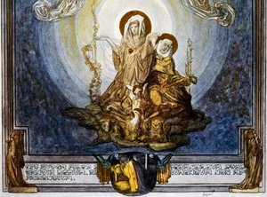Usko on olemusta asioista, joita toivomme, ja todiste niistä, joita ei nähdä, ja tämä näyttää minusta sen omituiselta, canto XXIV, Taivas, Dante Alighierin jumalallinen näytelmä, kuvitus Franz von Bayros (1866-1924), Wien