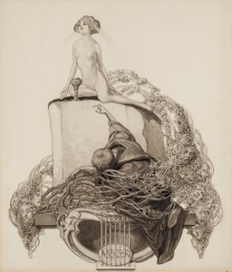 Ex Libris Walther ja Amelia Fahrenhorst tekijältä Franz von Bayros