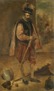 Espanjalaisen Philip IV:n hovihuuli, kopio Velázquezin maalauksen jälkeen Madridissa tekijältä Franz von Lenbach