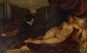 Kopio Titianin jälkeen: Lepäävä Venus ja urkusoitin