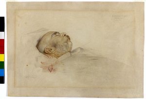 Keisari Franz Joseph I kuolinvuoteella tekijältä Franz von Matsch