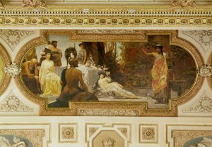 Wienin Burgtheater, portaikko: Antiikki improvisoija tekijältä Franz von Matsch