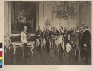 Saksan liittoprinssi vieraili 8. toukokuuta 1908 Schönbrunnin linnassa. tekijältä Franz von Matsch
