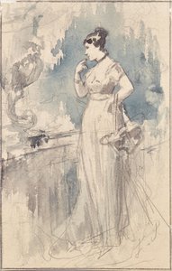 Lady in langem Kleid tekijältä Franz von Persoglia