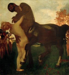 Kentauri ja nymfi tekijältä Franz von Stuck