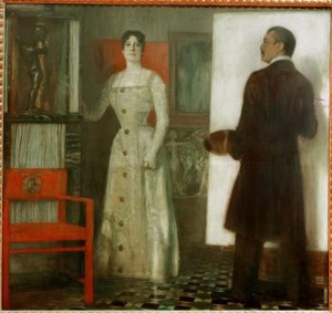 Franz und Mary Stuck in Atelier tekijältä Franz von Stuck