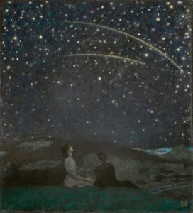 Shooting Stars (Franz ja Mary von Stuck) - Shooting Stars (Franz ja Mary Stuck), kirjoittanut Stuck, Franz, Ritter von (1863-1928). öljy puulle