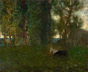 Laiduntavia hevosia tekijältä Franz von Stuck