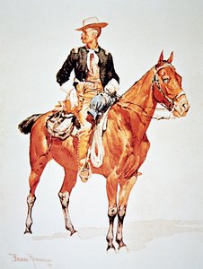 Luutnantti S.C. Robertson, varispartiolaisten päällikkö, vuoden 1890 akvarelliväristä (värilitho)