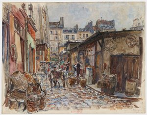 Marché des Enfants Rouges, länsipuolella, sateessa