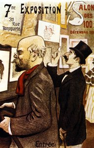 Salon des 100:n 7. näyttelyn juliste. Joulukuu 1894. Paul Verlaine.