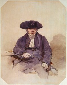 John Adams, alias John Wilkinson, Greenwichin eläkeläinen, Agamemnon-aluksen yliperämies (akvarelli) (vesiväri) tekijältä Frederic Cruikshank